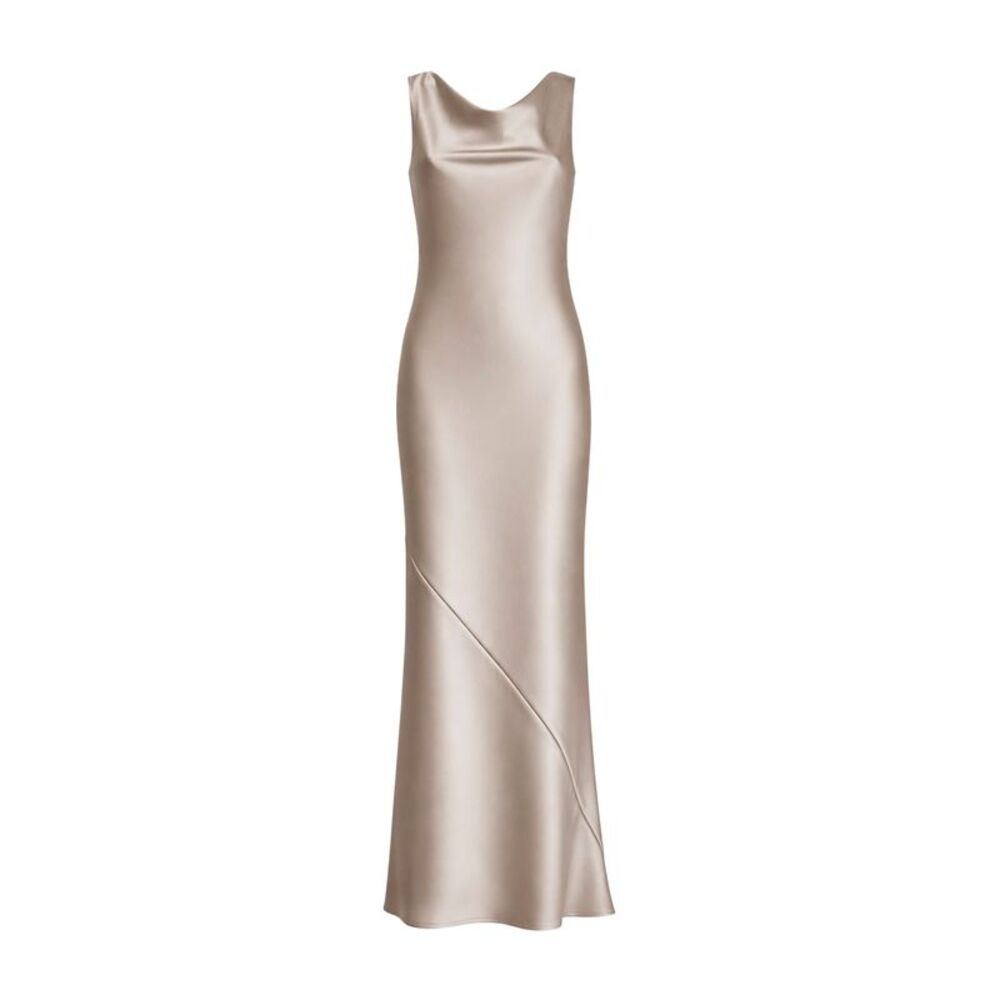 Blanca Vita Women Chalk Satin Anjea Long Dress